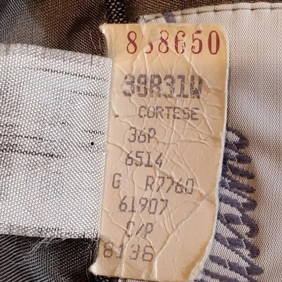 Bellissimo Men's Gray Pin Stripe Suit Coat in Size 38R 31W - Picture 10 of 11